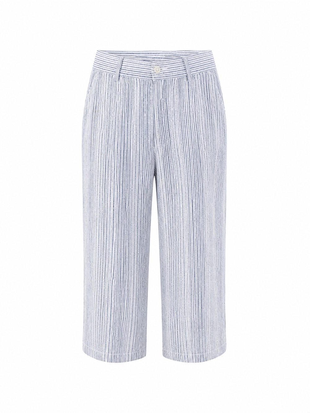 Liz Claiborne Linen Wide Leg Crop Pants Large Coastal Fisherman Euro Summer - Picture 2 of 7